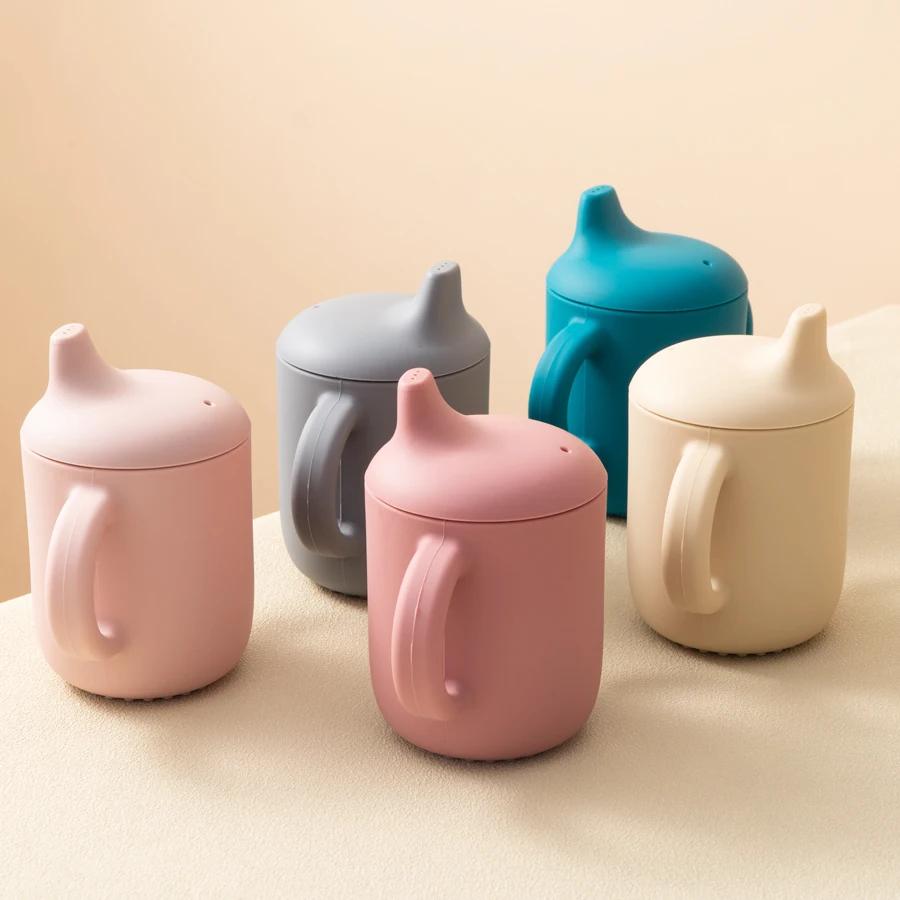 Gobelets d'alimentation en Silicone pour bébés et jeunes enfants, 1 pièce, apprentissage Portable, t