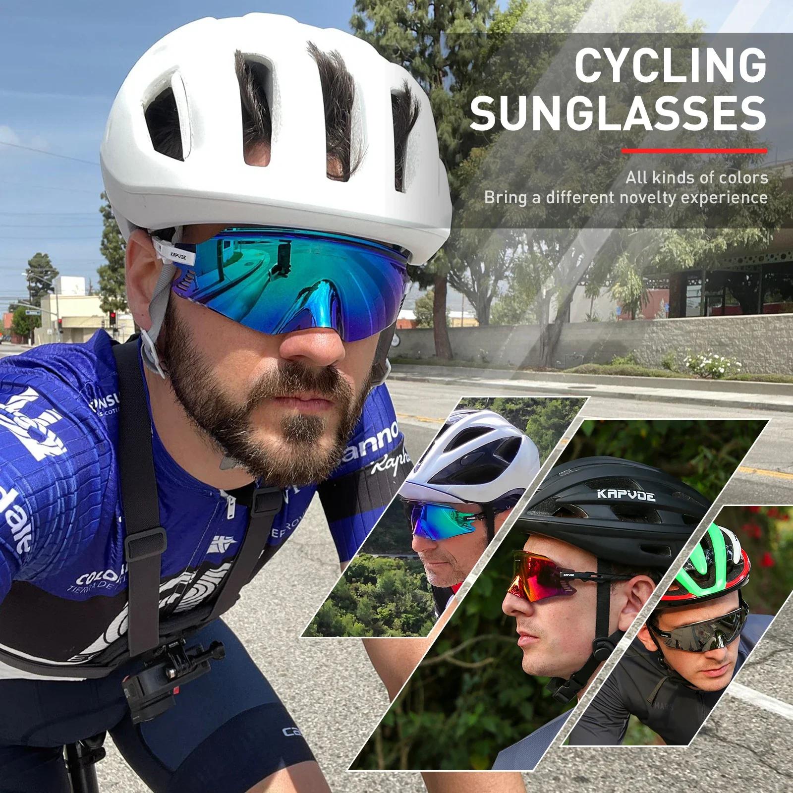 Kapvoe lunettes de soleil de vélo de route chaude Protection UV400 lunettes de cyclisme hommes femme
