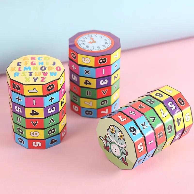 Cylindre magique Montessori, chiffres mathématiques, Cube, jouet arithmétique, jeu de comptage mathé