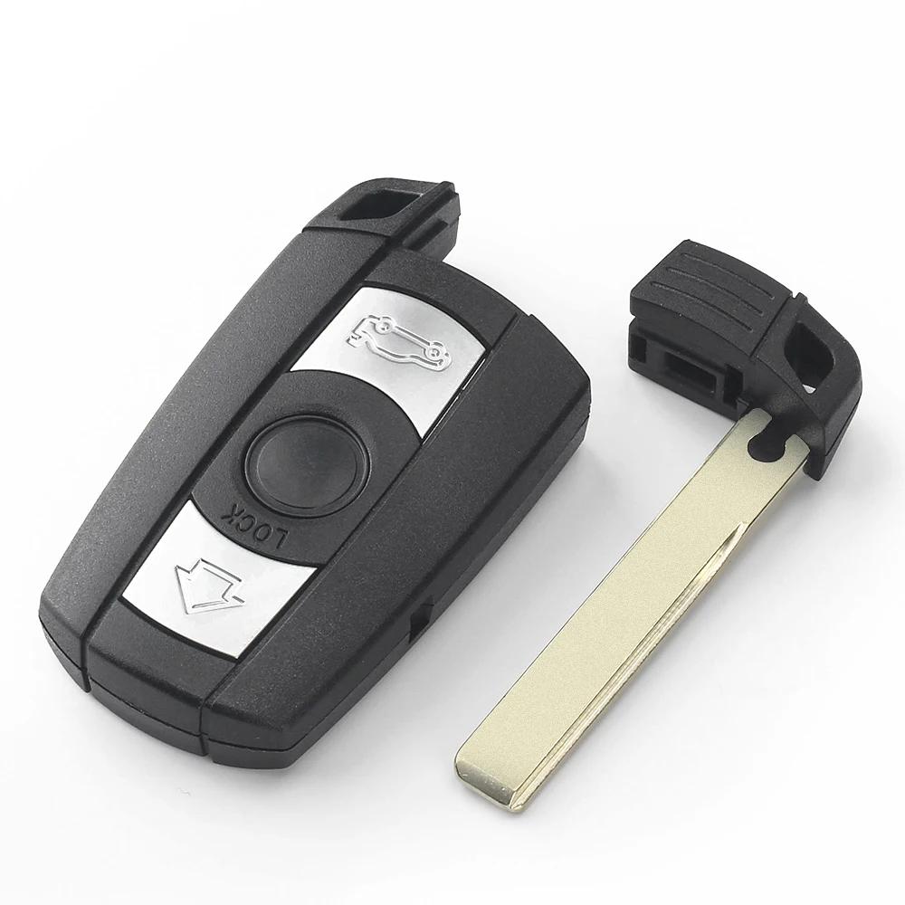 KEYYOU pour BMW 1 3 5 6 série E90 E91 E92 E60 E70 E71 E72 E82 E87 E88 E89 Fob 3BNT coque de clé à di