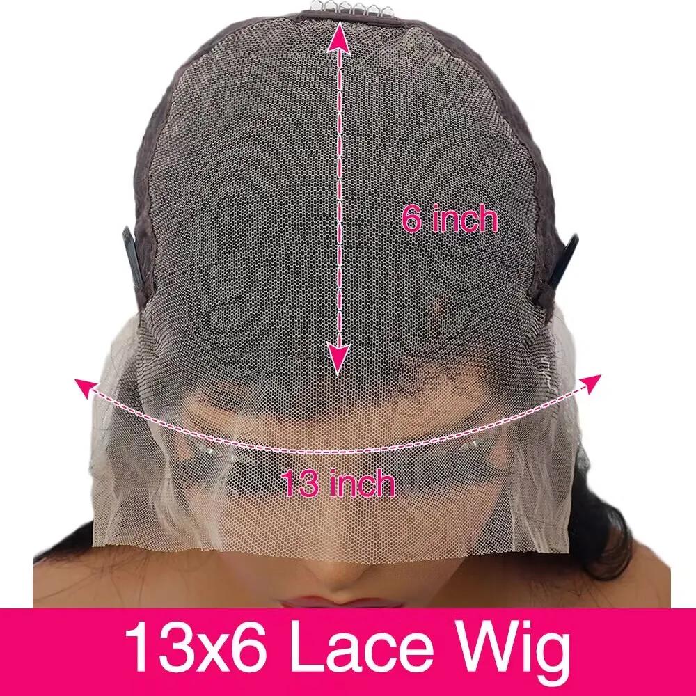 Perruque Lace Front Wig Body Wave Brésilienne Naturelle, Cheveux Humains Transparent HD, 13x6, Densi