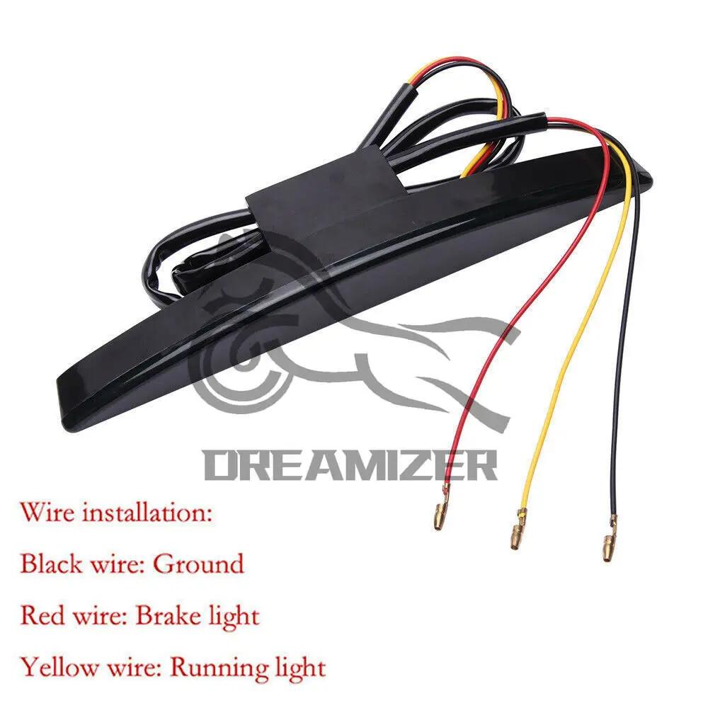 Feu arrière de frein à LED rouge pour vélo moto Touring Sportster XL 883 1200 Cafe Racer feu arrière