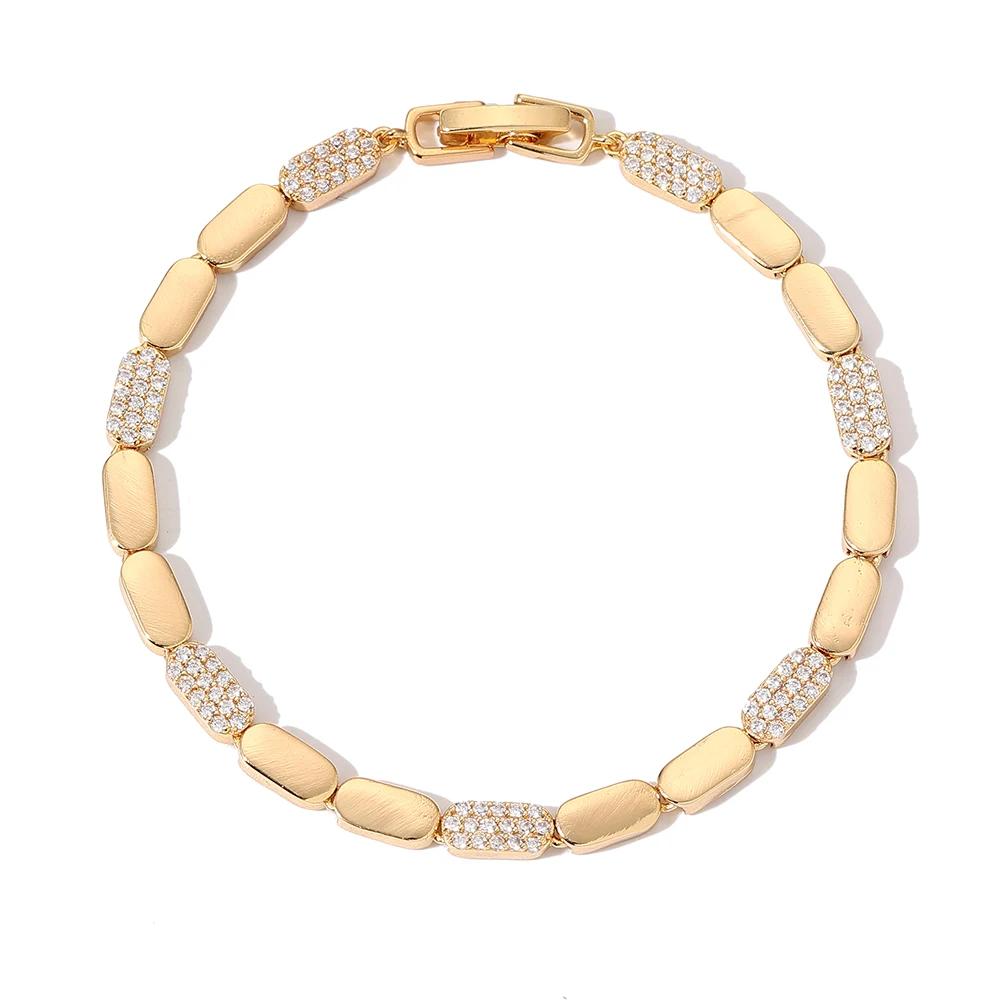 Bracelet de luxe incrusté de Zircon, lumineux et brillant, bijoux pour femmes, cadeau de noël CN8105