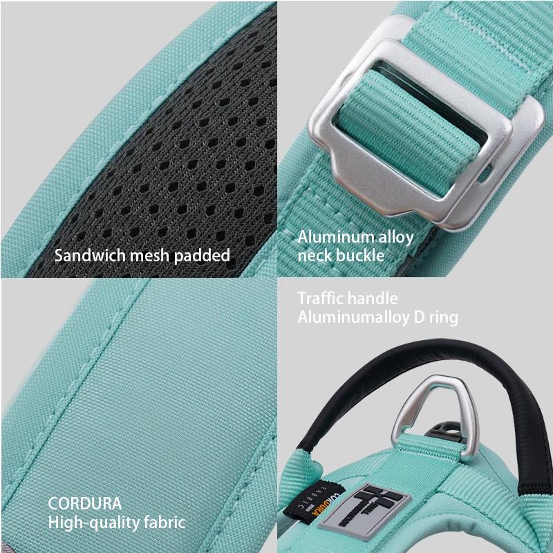 PETIT COMBINATION Harnais pour animaux de compagnie sans traction Harnais réfléchissant en nylon pou