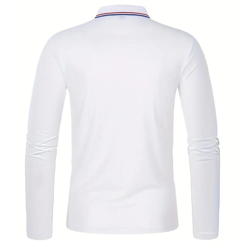 Hommes Printemps et Automne Casual Respirant Confortable Polo Vente Chaude De Mode Hommes D'affaires