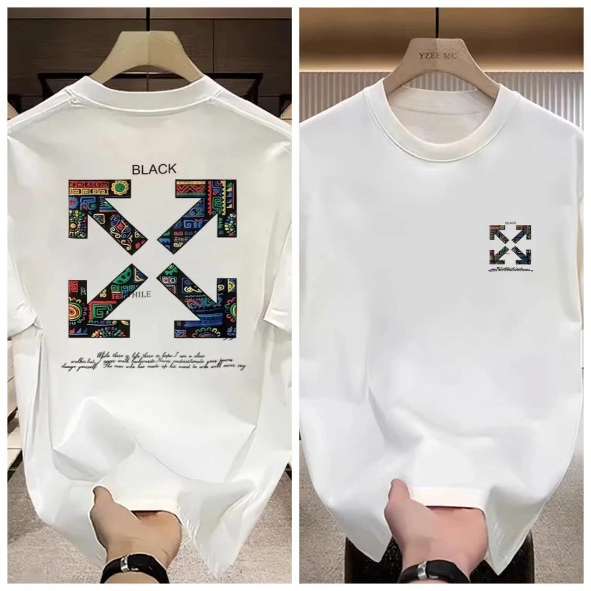 Nouveau t-shirt imprimé tendance 2026 à lettres amples, idéal pour les couples, col rond, décontract