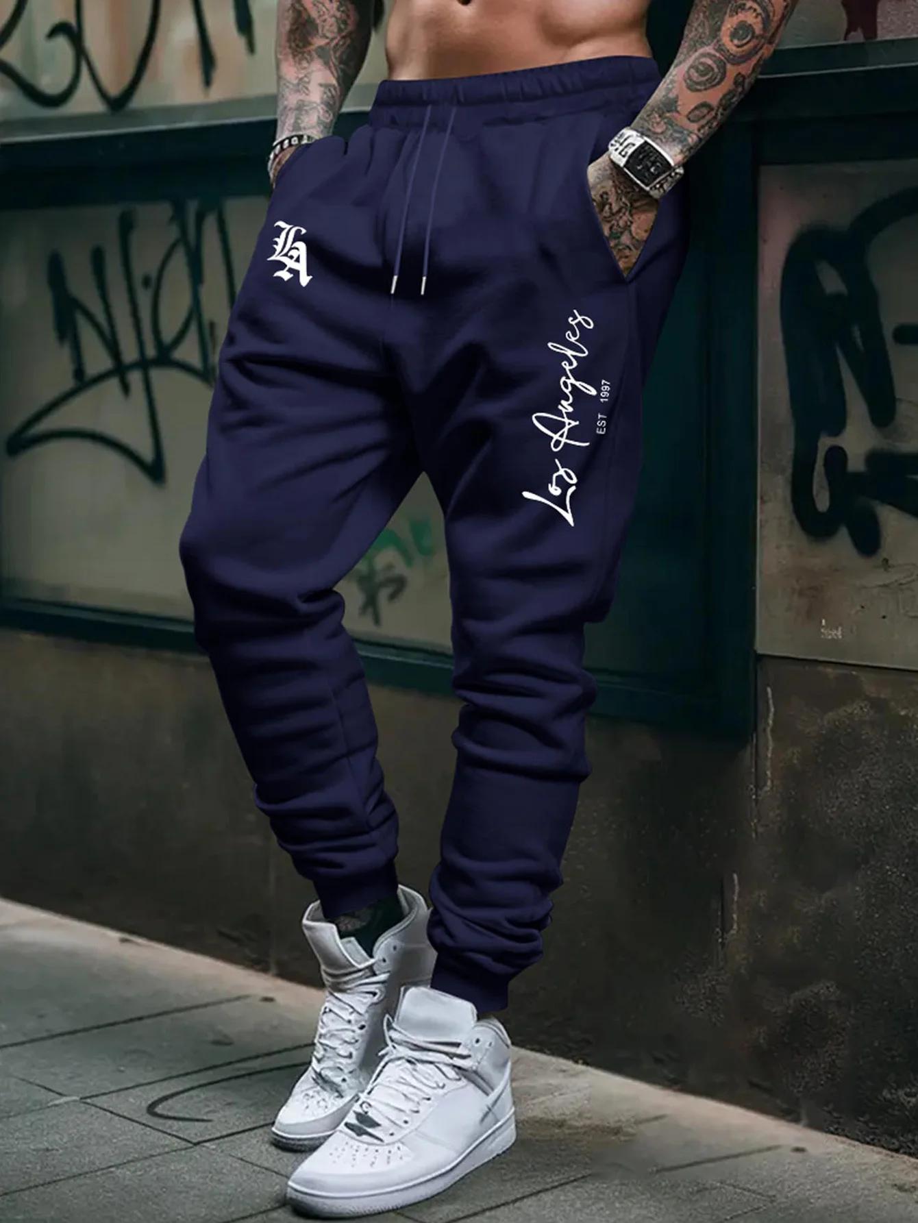 Pantalon de survêtement polaire tendance pour homme avec motif lettres – Nouveau style 2026 – Haute 