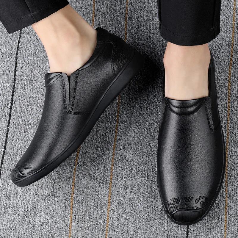 Nouvelles Chaussures Habillées Décontractées en Cuir de Vachette pour Hommes 2026 – Mocassins Unicol