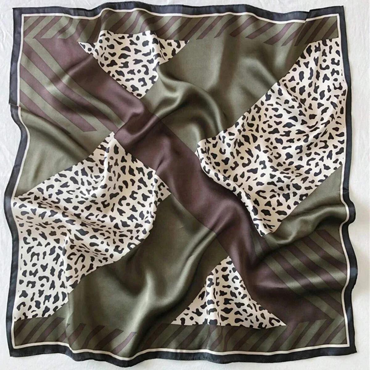 Foulard en soie florale rose 70cm pour femmes, simulé de soie, frais et élégant, polyvalent, sacs po