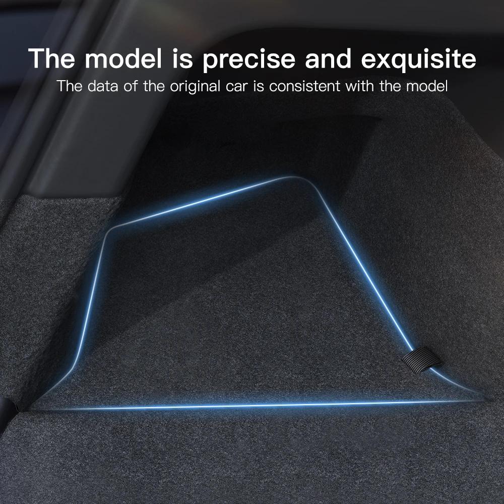 YZ pour Tesla modèle Y Juniper 2021-2026 coffre côté boîte de rangement couvercle creux organisateur