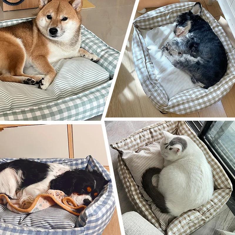 Lit pour chien chats chiot maison chenil pour chiens d'intérieur petit moyen chat canapé pour animau