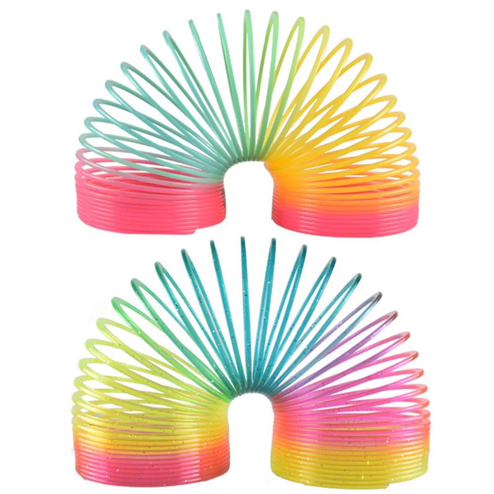 Jouets à rebond magique de couleur, jeux de société pour enfants, anneau magique Anti-stress, arc-en