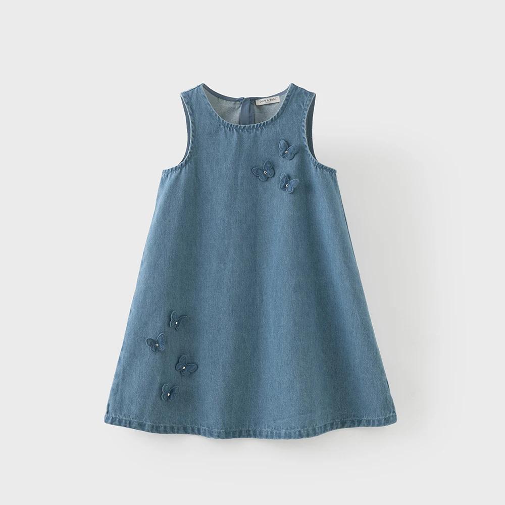 Robes d'été pour filles Dave Bella, style princesse, en jean, sans manches, pour fête, vêtements d'e