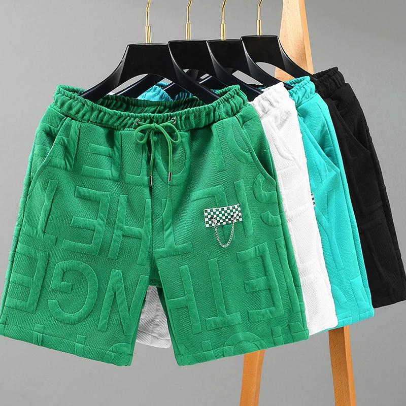 Short tricoté pour hommes, nouvelle mode, confortable, taille élastique, vêtements, pantalon court r