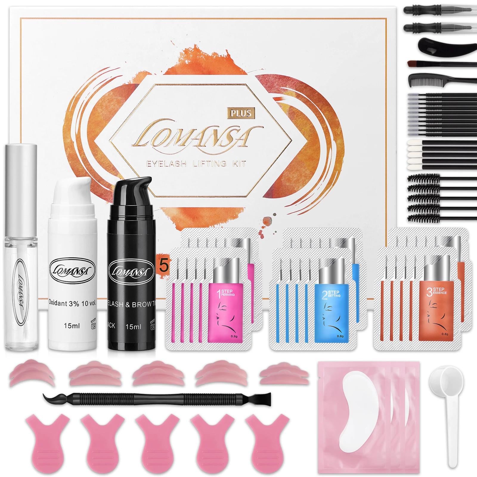Lomansa 4 en 1 Kit de levage et de teinte de cils Kit de stratification de sourcils de levage de cil