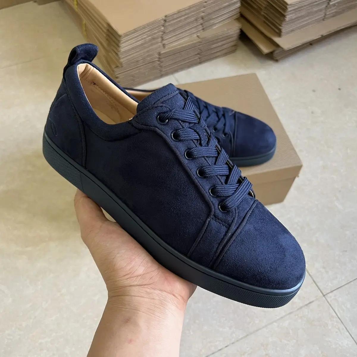 Nouvelles Chaussures Décontractées Bleues Basses pour Hommes 2026 – Style Urbain, Rehaussées, à Lace