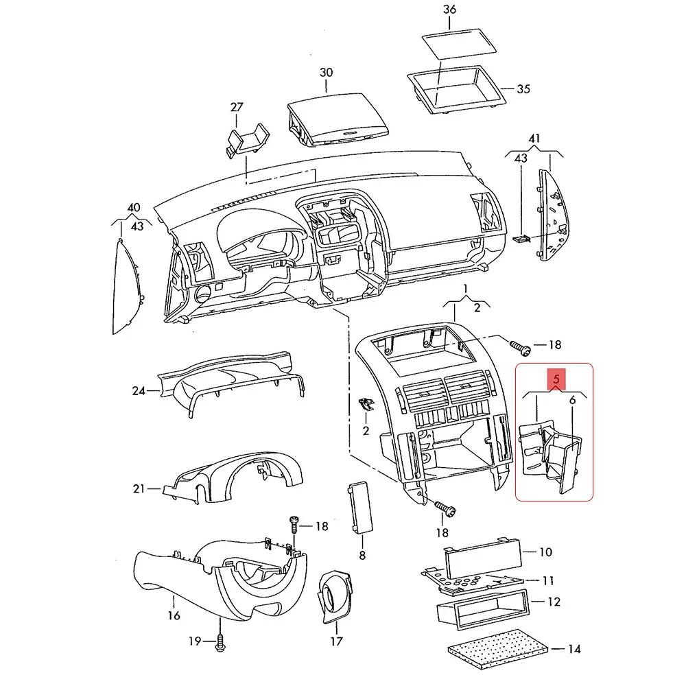 Pour Polo 9N 2002 2003 2004 2005 2006 2007 2008 2009 2010 support de verre de Console centrale de vo