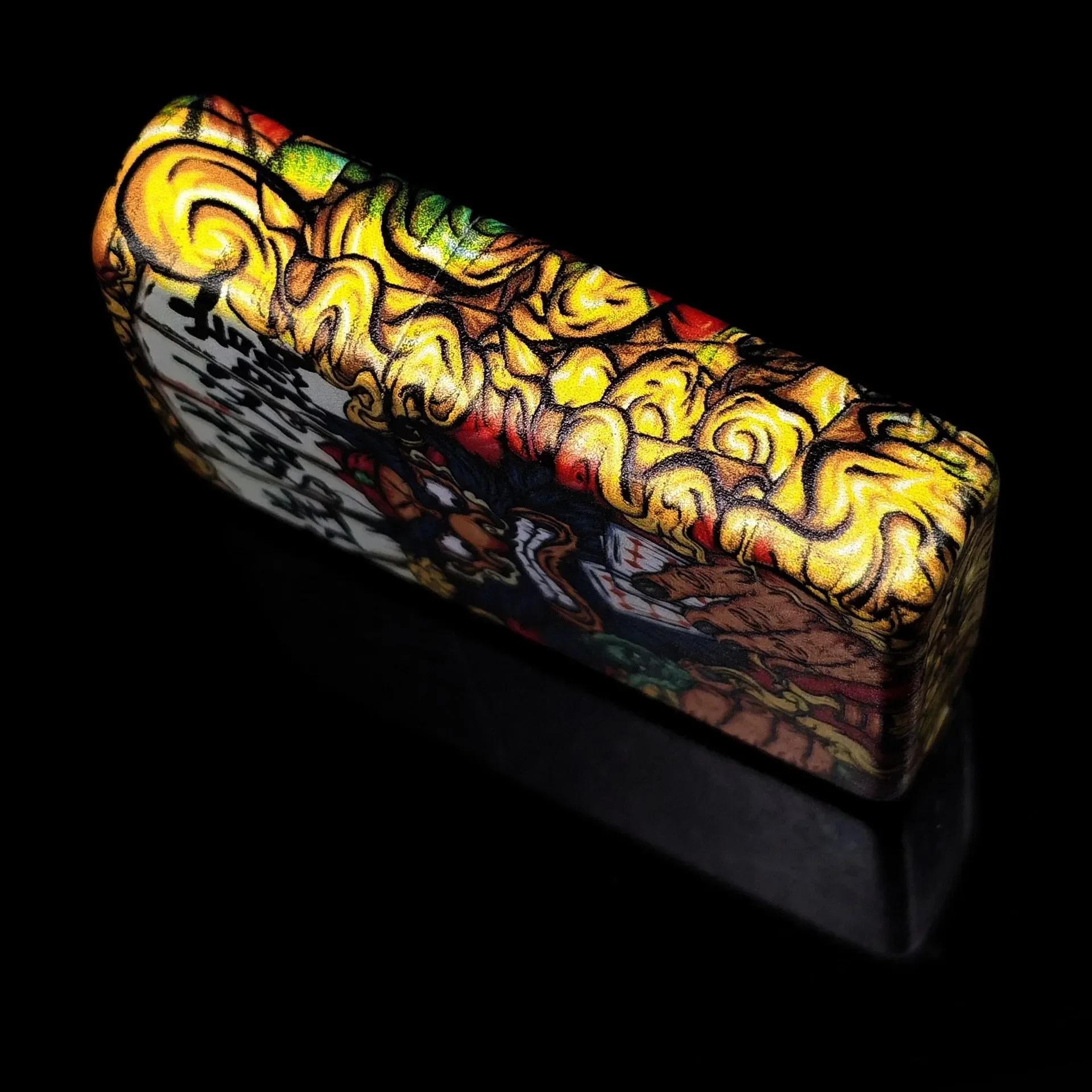 Briquet zippo mat cartoon devenir riche dieu de la richesse collection coupe-vent dans la boîte