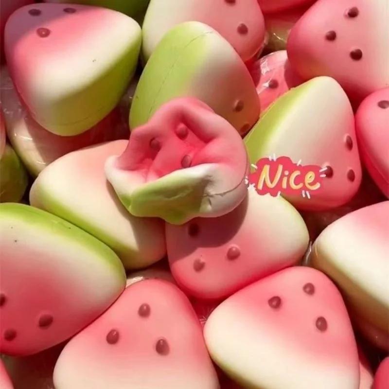 Jouet de décompression Squishy en pastèque, mignon, à rebond lent, Anti-Stress, fruits à montée lent