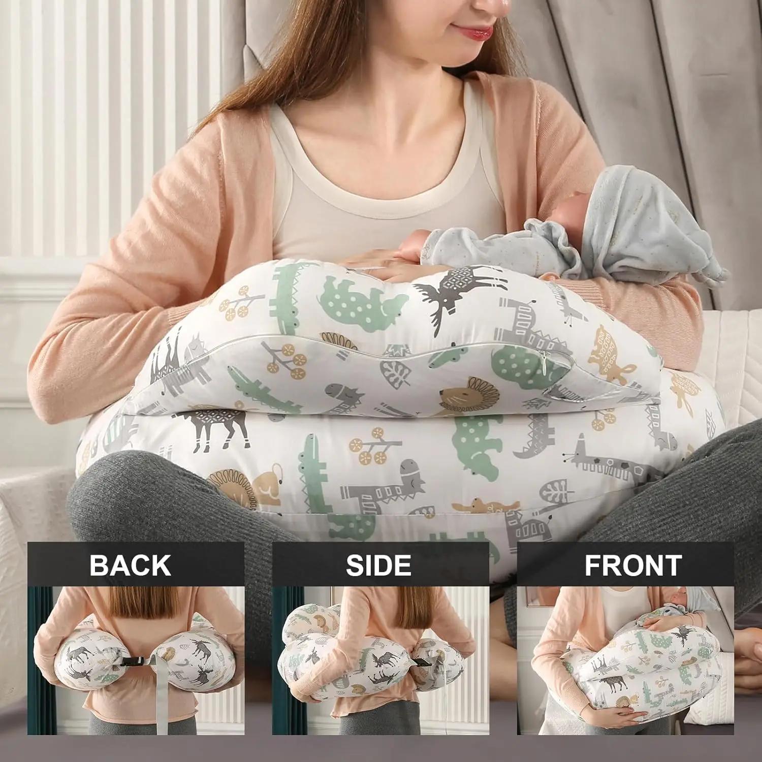 Oreiller d'allaitement premium multifonctionnel, oreillers d'allaitement pour bébé, amovibles et lav