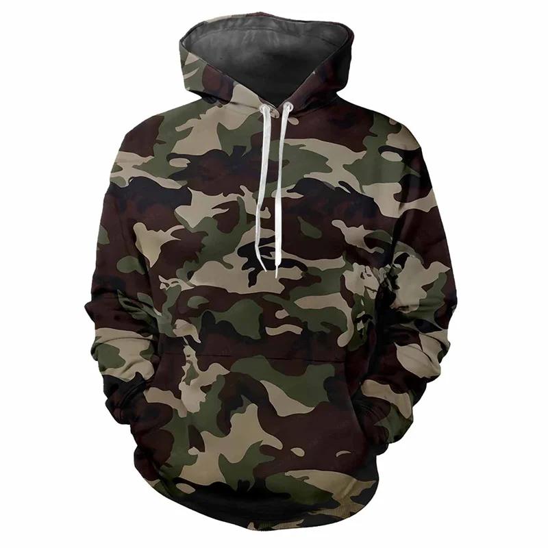 Jungle CamSolomon-Sweat à capuche imprimé en 3D pour homme, sweat-shirt de rue, haut de sport en ple