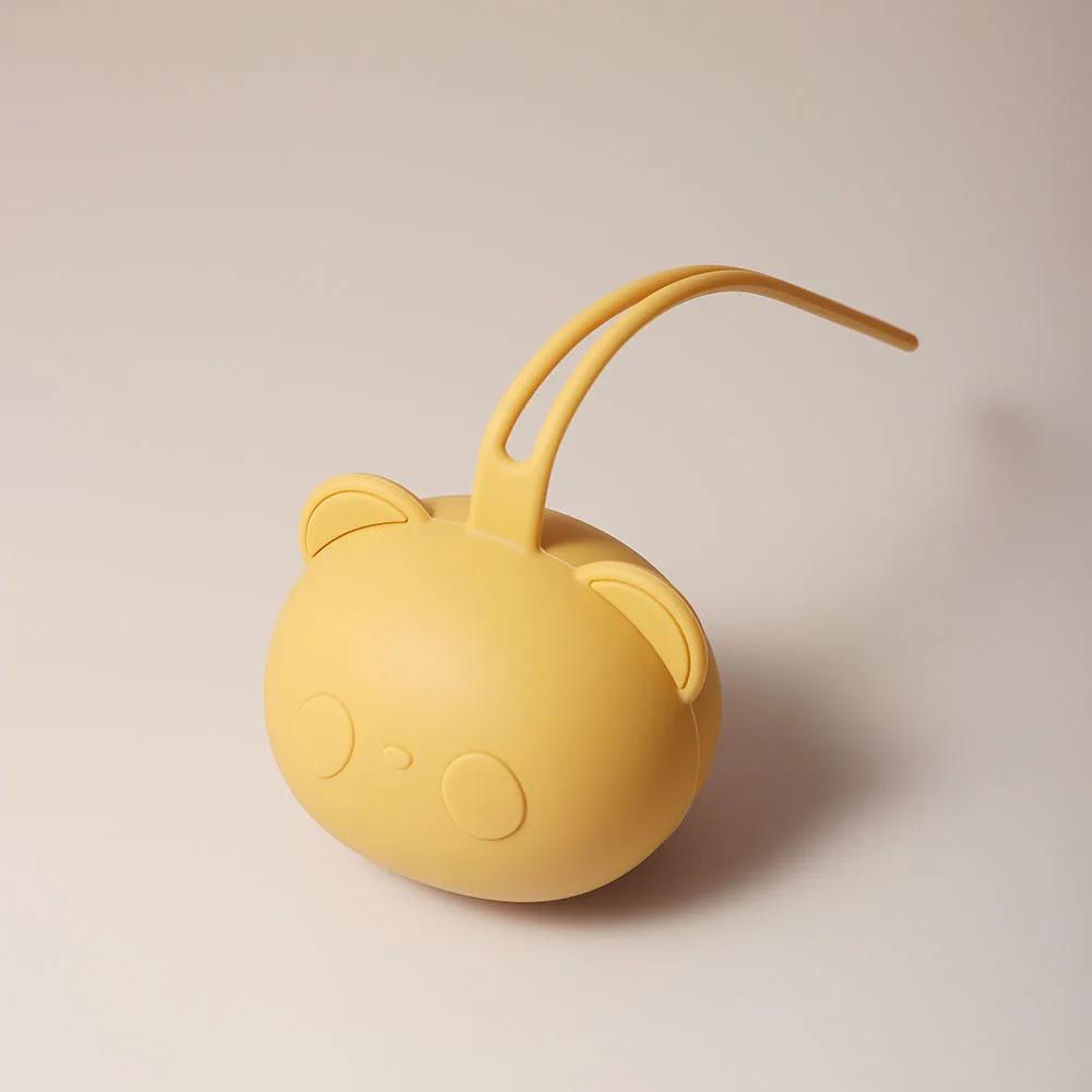 Nouveauté vente chaude épais panda ours forme bébé sucette étui support Silicone mamelon couverture 