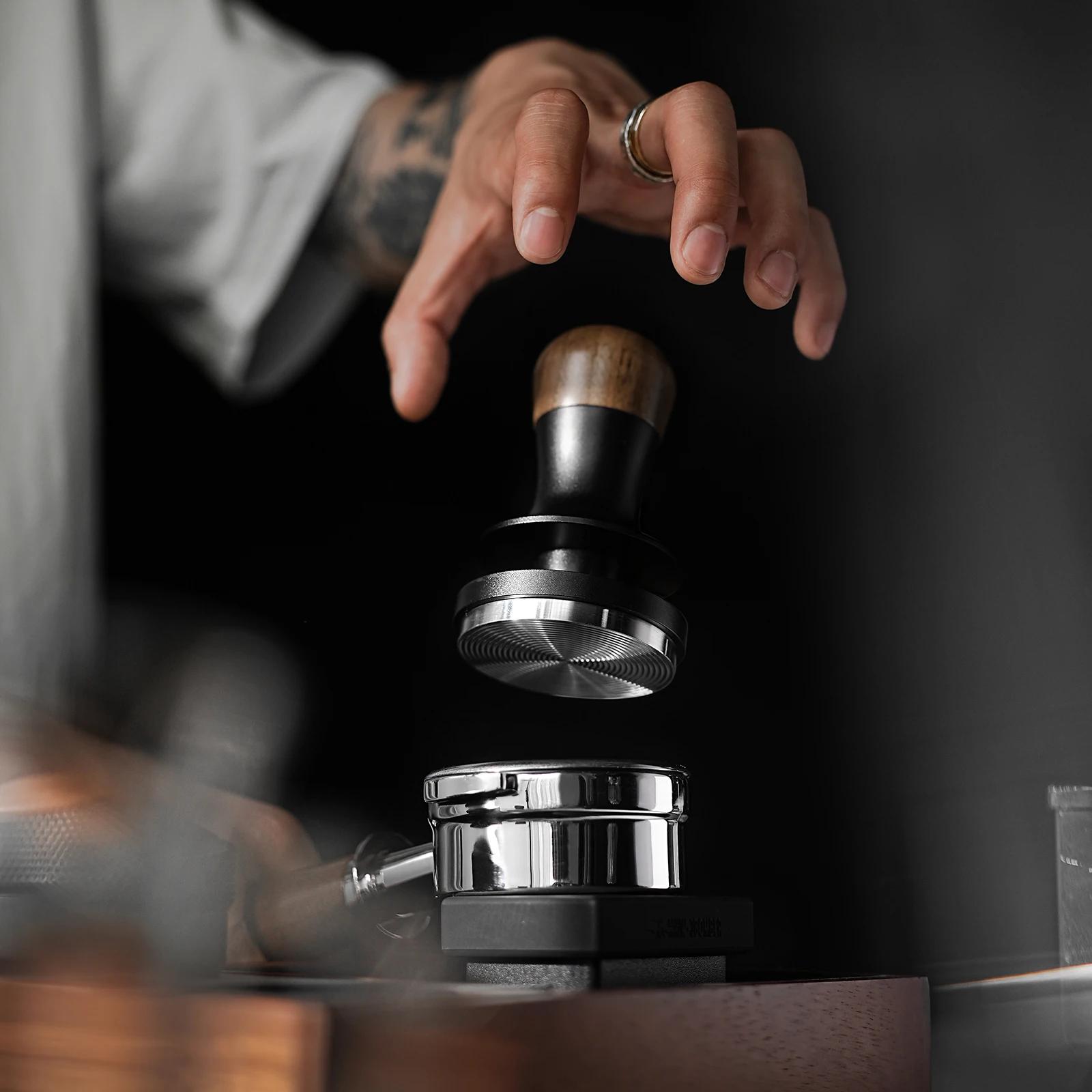 MHW-3BOMBER Tamper à café à pression constante 30 lb, 51 mm, 53 mm, 58 mm, tamper plat pour expresso