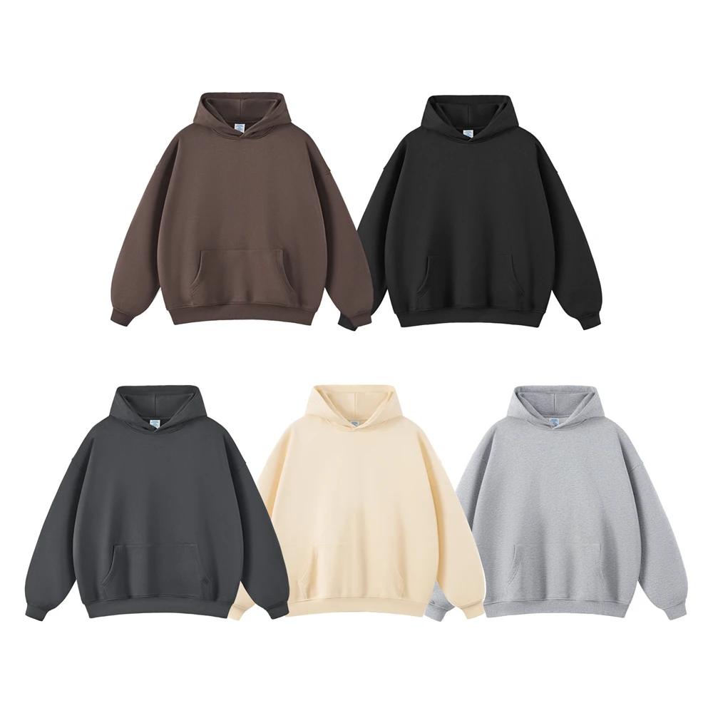 ZODF mode hiver 520gsm homme poids lourd à capuche unisexe ample chaud 100% coton Terry pulls à capu