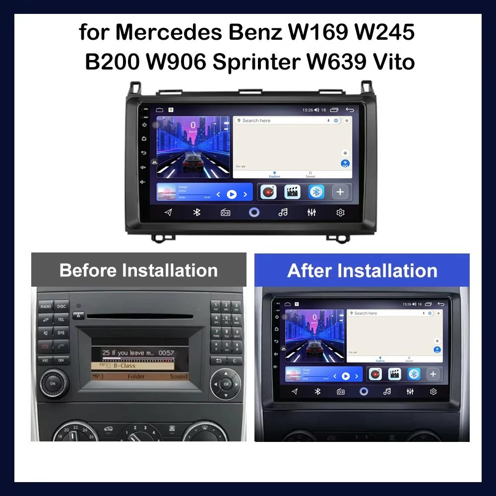 Autoradio Android pour Mercedes Benz B200, Sprinter, W906, W639, Classe Wrationnelle, Limitation W24