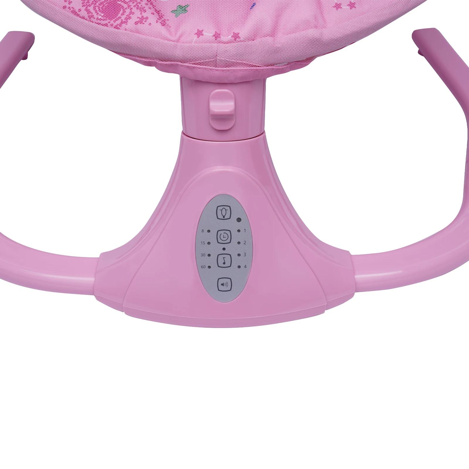 Chaise berçante électrique pour bébé avec télécommande, angle et vitesse réglables, musique Bluetoot