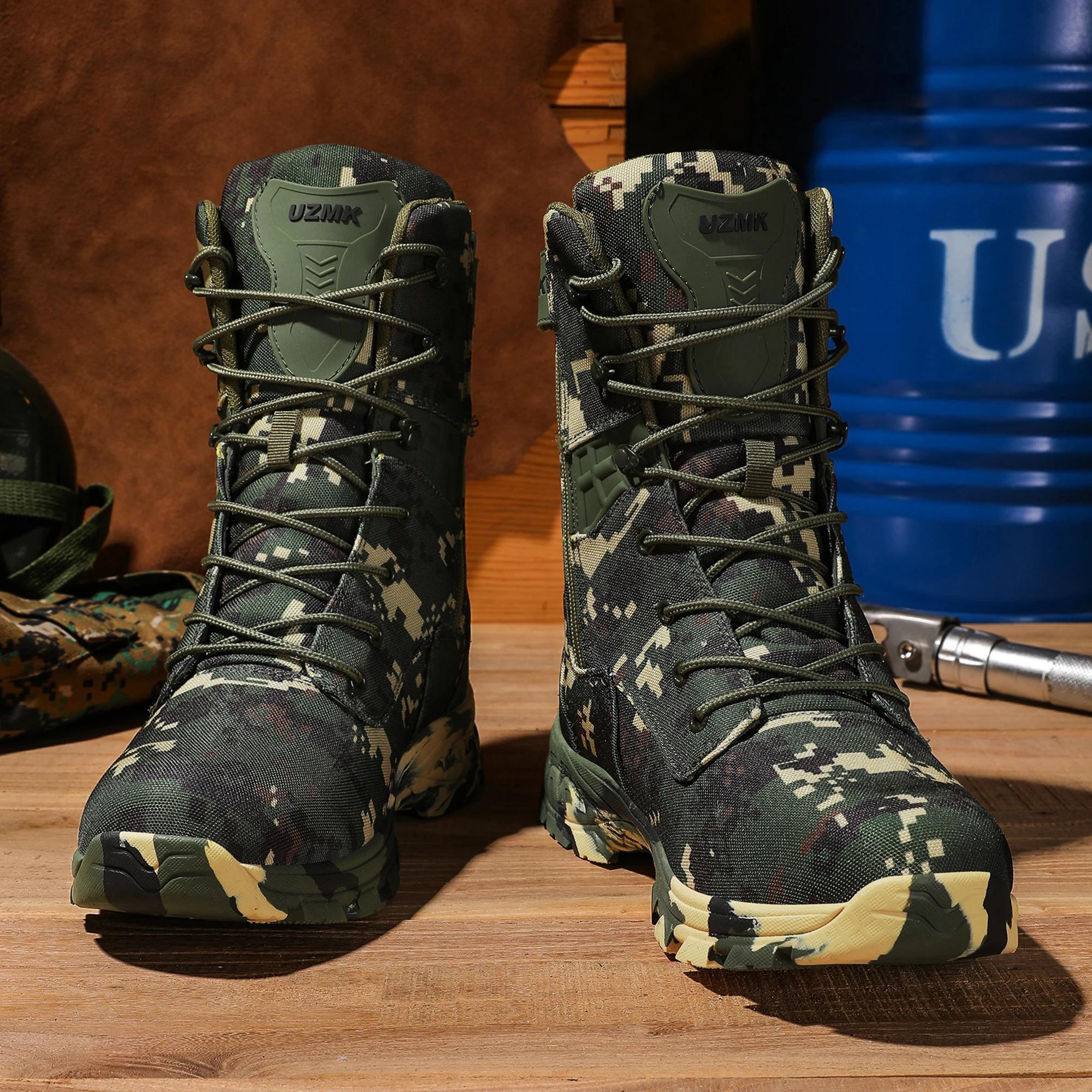 Haute qualité hommes bottes tactiques hommes armée bottes escalade randonnée chaussures militaire Ca