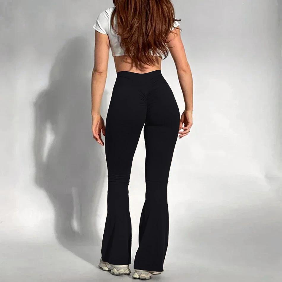 Taille haute entraînement Yoga Leggings Fitness bout à bout Scrunch fesses sport pantalons de gymnas