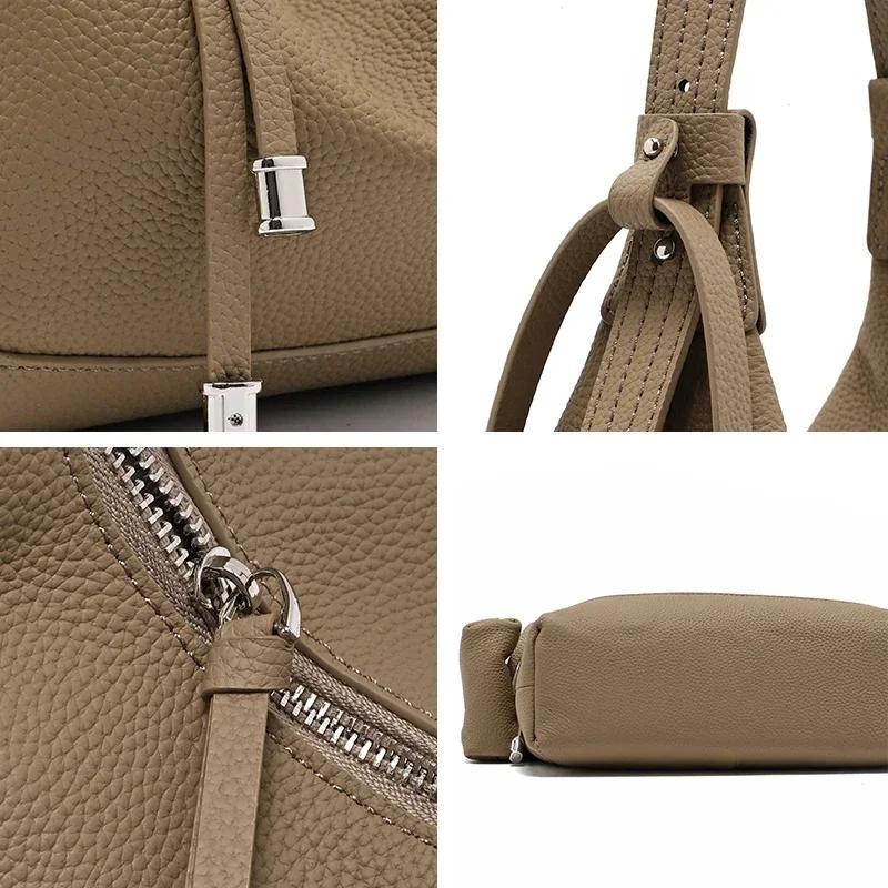 Sac à bandoulière rétro en cuir de vache véritable pour femme, sacs à main de luxe de créateur en cu