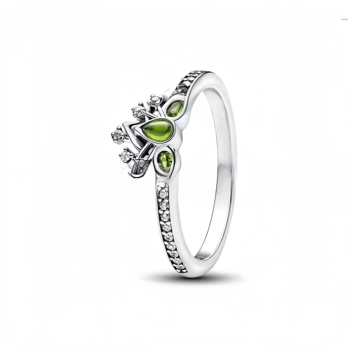 Bague en argent 925% pur avec nœud papillon, cœur et couronne en zircone, cadeau d'amour pour femmes