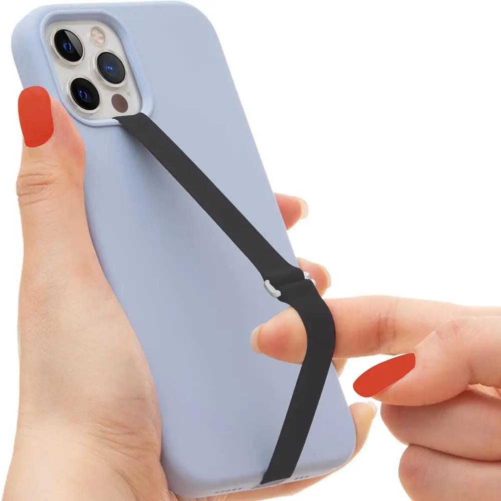 Slicone Grip téléphone main doigt anneau support sangle cordes bracelet main bande pour Samsung pour