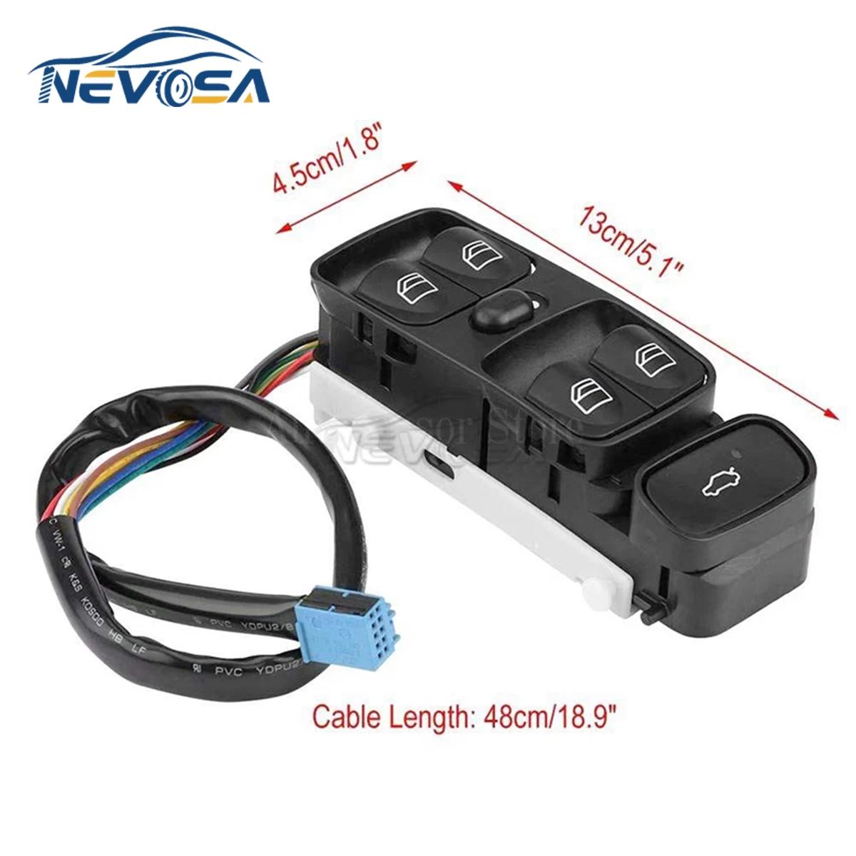 NEVOSA A 2098203410   Interrupteur de fenêtre de commande électrique, pour MERCEDES classe C W203 C1