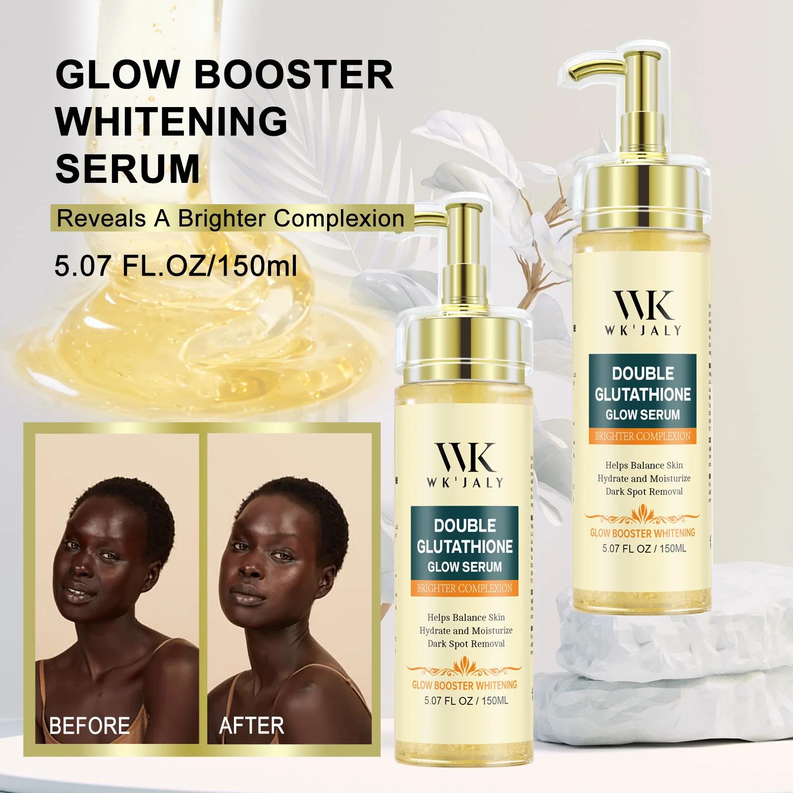Sérum éclaircissant double glutathion WK JALY pour le visage, le corps, avec acide hyaluronique, cor
