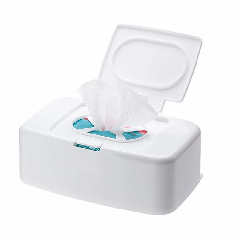 Boîte de mouchoirs humides, distributeur de lingettes portables, boîte de rangement de serviettes, c