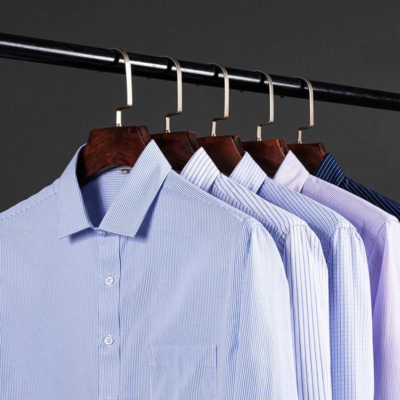 Chemise d'été à manches courtes pour hommes, mince, sociale, professionnelle, formelle, rayée, décon