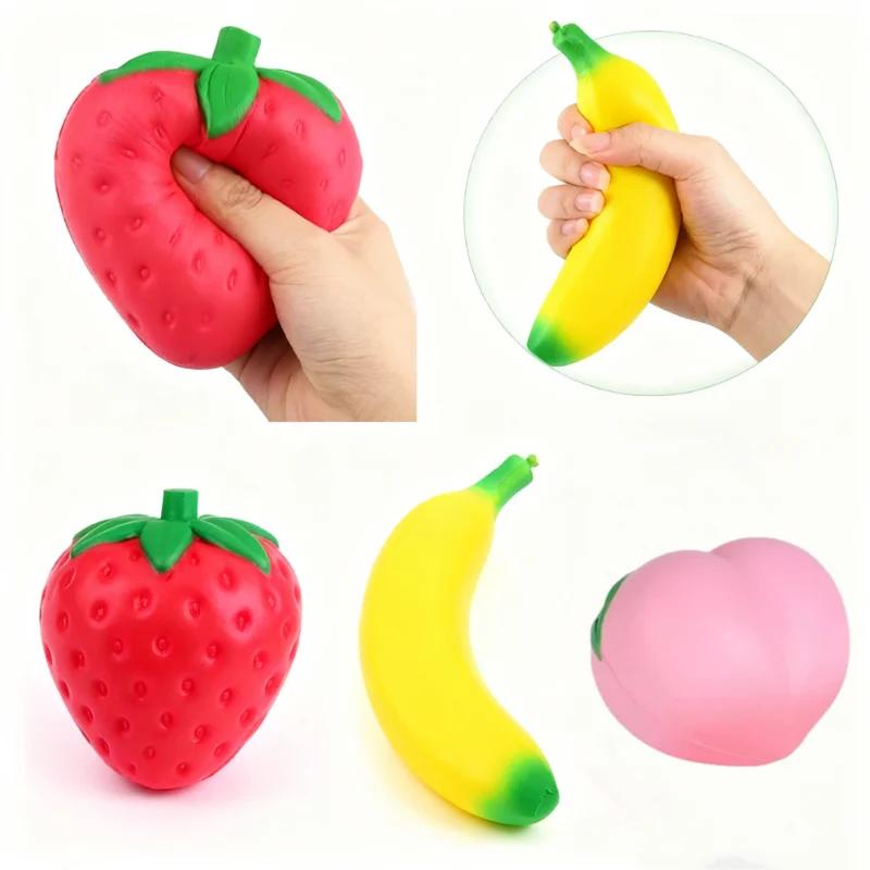 Super Jumbo fraise Squishy lente montée Antistress pour adultes Anti-anxiété Fidget jouet enfant adu