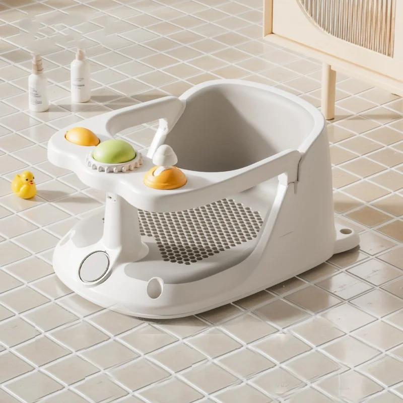 Siège de bain antidérapant en PVC pour bébé avec ventouses sécurisées, douche pour tout-petits 6M+ a