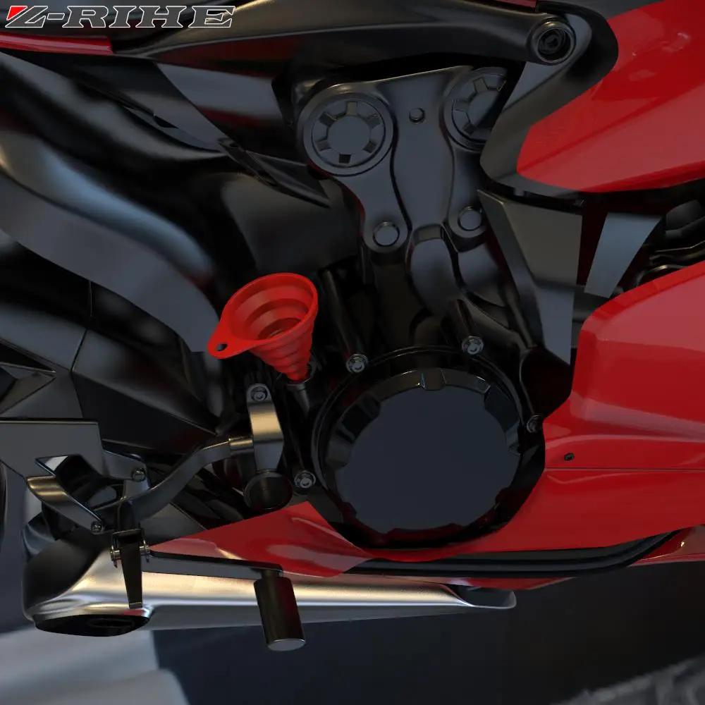 Entonnoir pliable en silicone pour moto, changement d'huile et de carburant, trémie pliable pour HON