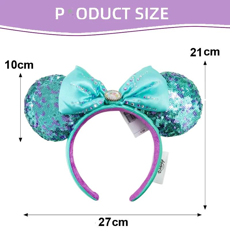 Disney Mickey Minnie Mouse oreilles bandeau pour filles adultes sirène coquille arc bandeau Festival