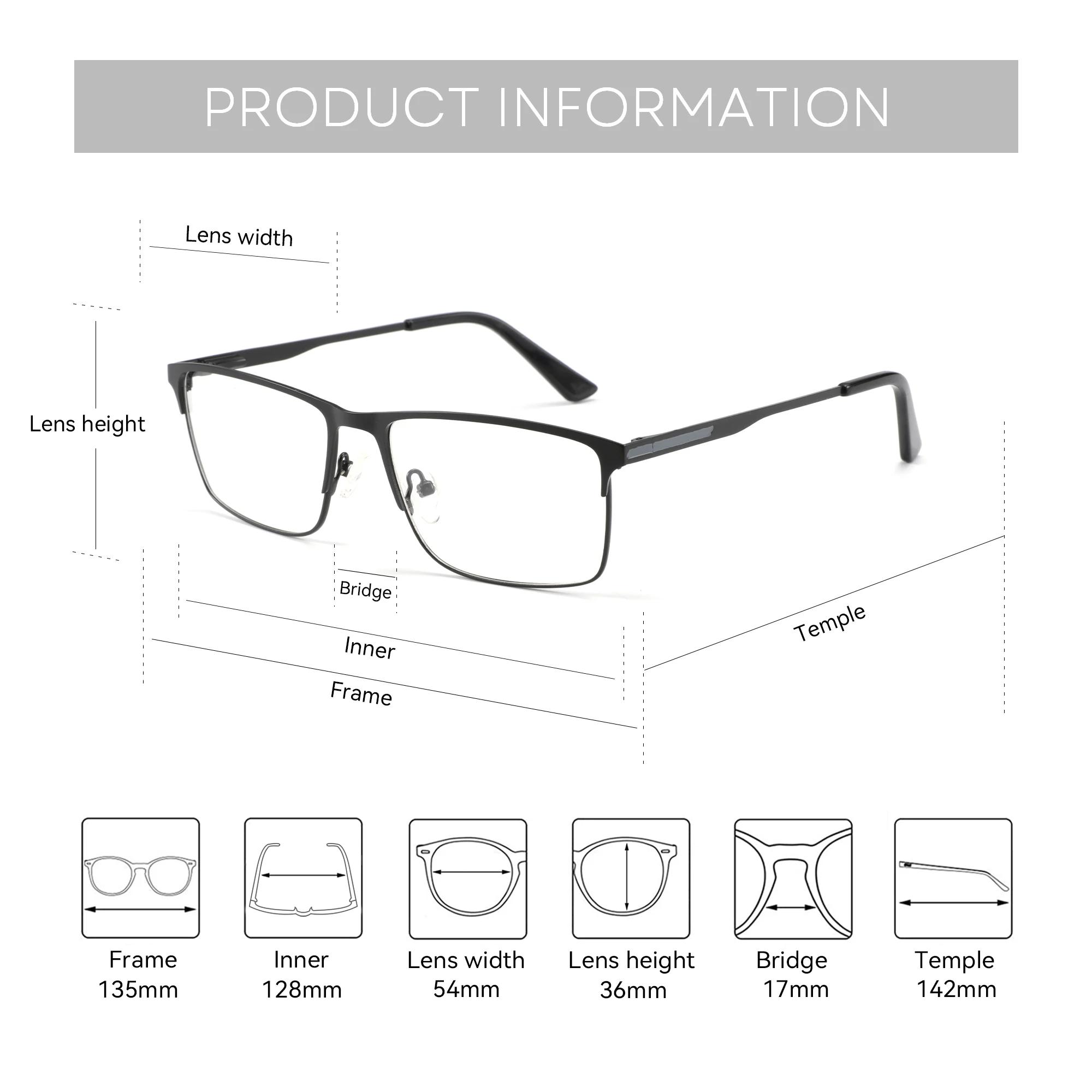 ZENOTTIC hommes alliage de titane lunettes optiques cadre mode mâle lunettes carrées ultraléger méta