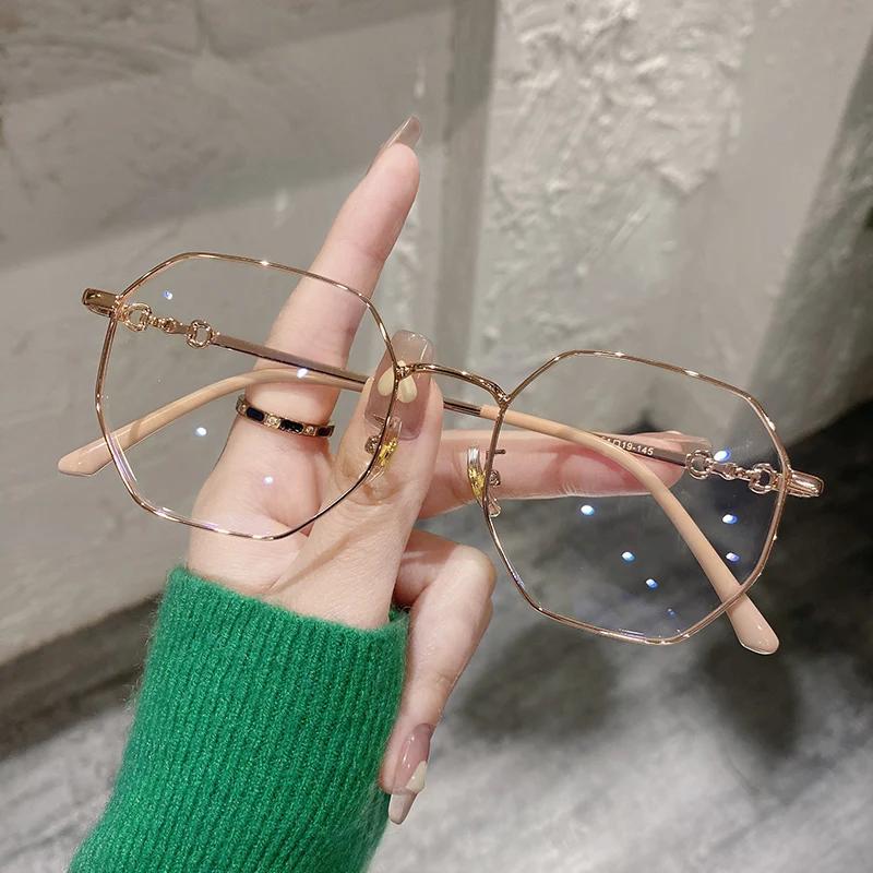 Monture de lunettes bloquant la lumière bleue classique pour femmes, lunettes à charnière à ressort 