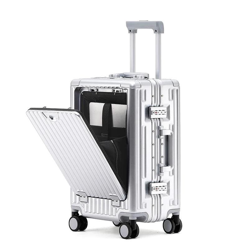 1 pièce ensemble 20 pouces ordinateur fonctionnel cadre en aluminium boîtier de chariot valise d'emb