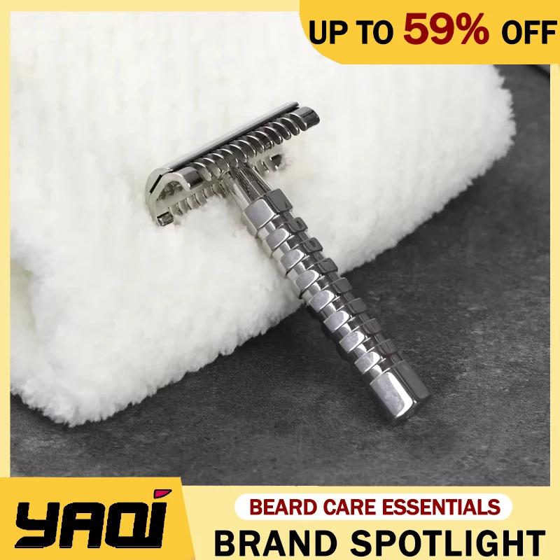 Yaqi Duomo rasoir de sécurité en acier inoxydable avec une écart de lame de 0.70MM longueur de poign