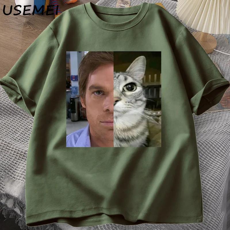 Dexter Morgan-T-shirt en coton à manches courtes et col rond pour homme, streetwear unisexe drôle, v