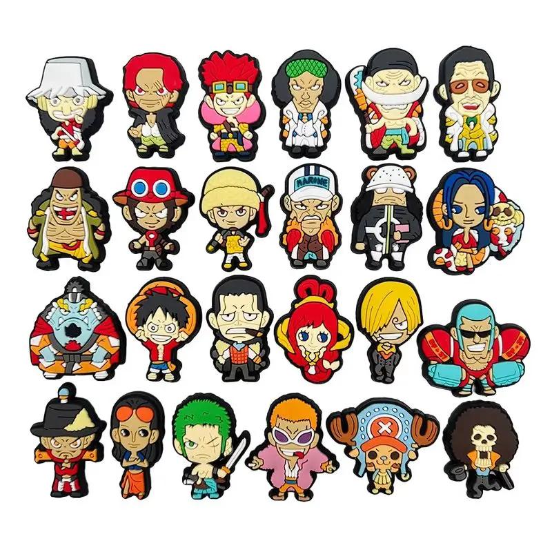 Ensemble de 12/24/36 pièces, série une pièce, figurines Luffy Zoro Sanji, chaussures à trous de dess
