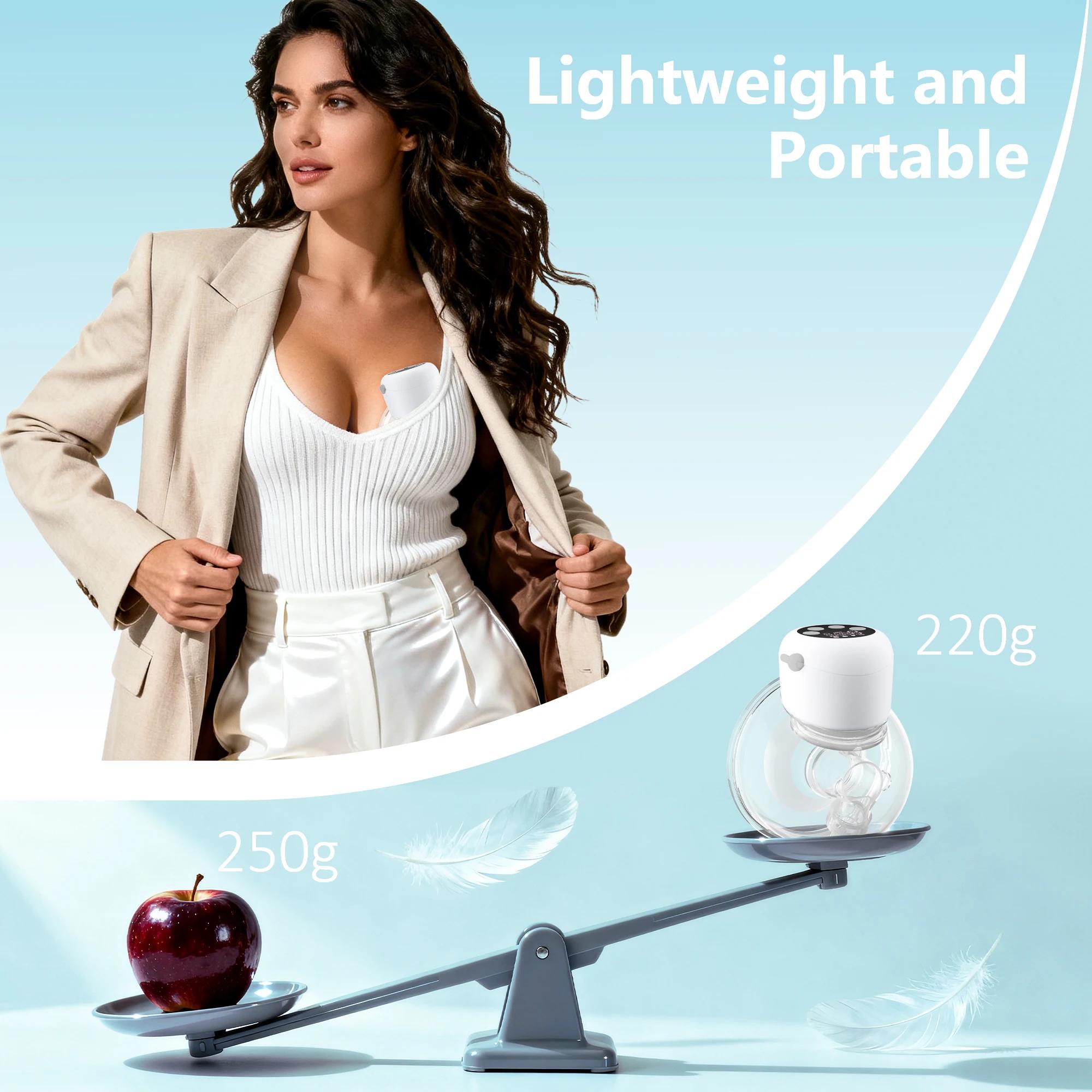 Tire-lait électrique portable, faible bruit, forte aspiration, tire-lait invisible, quatre modes, ne